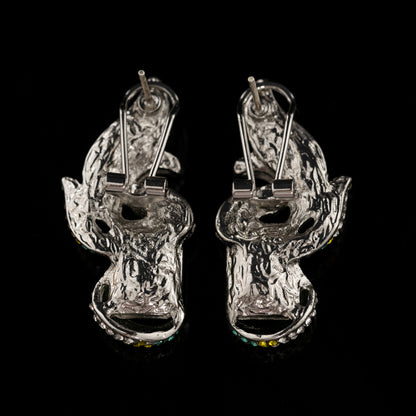 Vintage Crystal Star Elegant Handcrafted Earrings Handcrafted Design