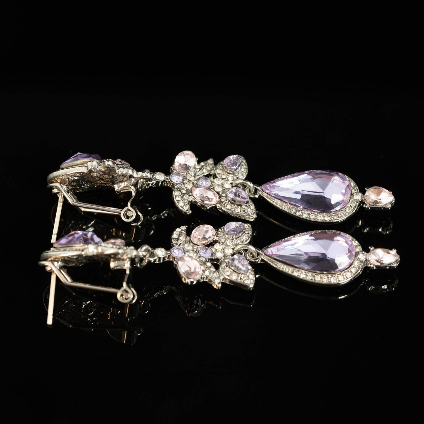 Vintage Crystal Cross Statement Handcrafted Earrings Handcrafted Design