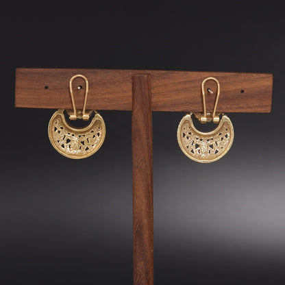 Vintage Crystal Geometric Artisan Earrings Timeless Style