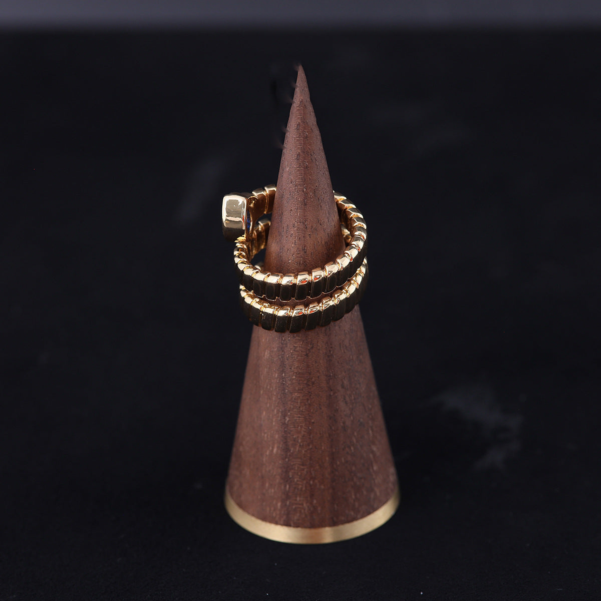 Vintage Cubic Zirconia Geometric Classic Open Ring