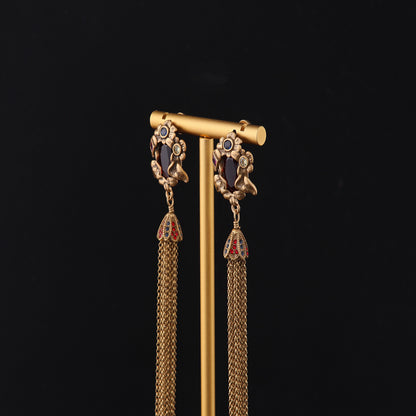 Vintage Floral Chic Handcrafted Earrings Handcrafted Design