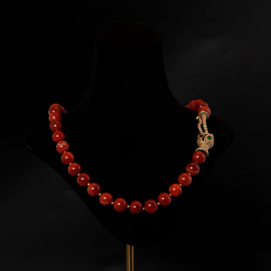 Vintage Agate Statement Handcrafted Necklace Handcrafted Design