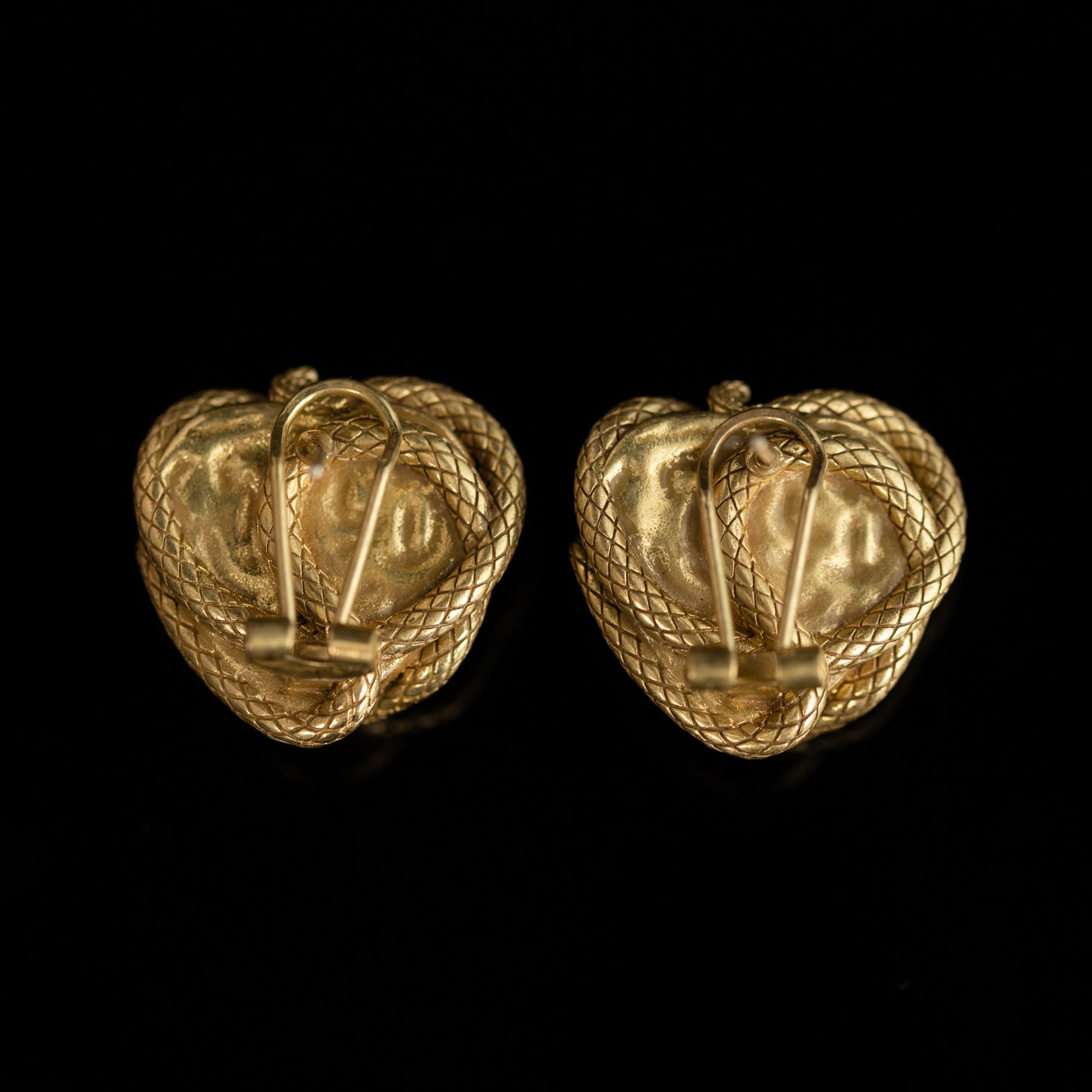 Vintage Natural Stone Heart Refined Handcrafted Earrings for Women