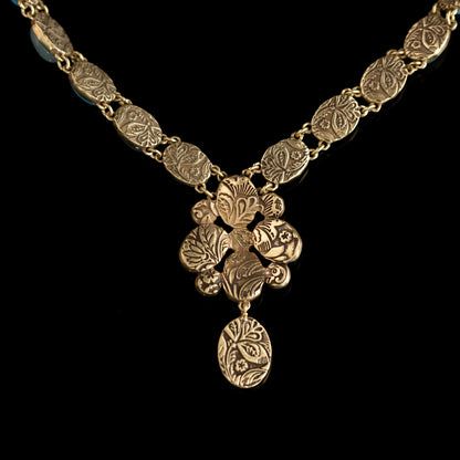 Vintage Geometric Refined Polished Necklace Handcrafted Design
