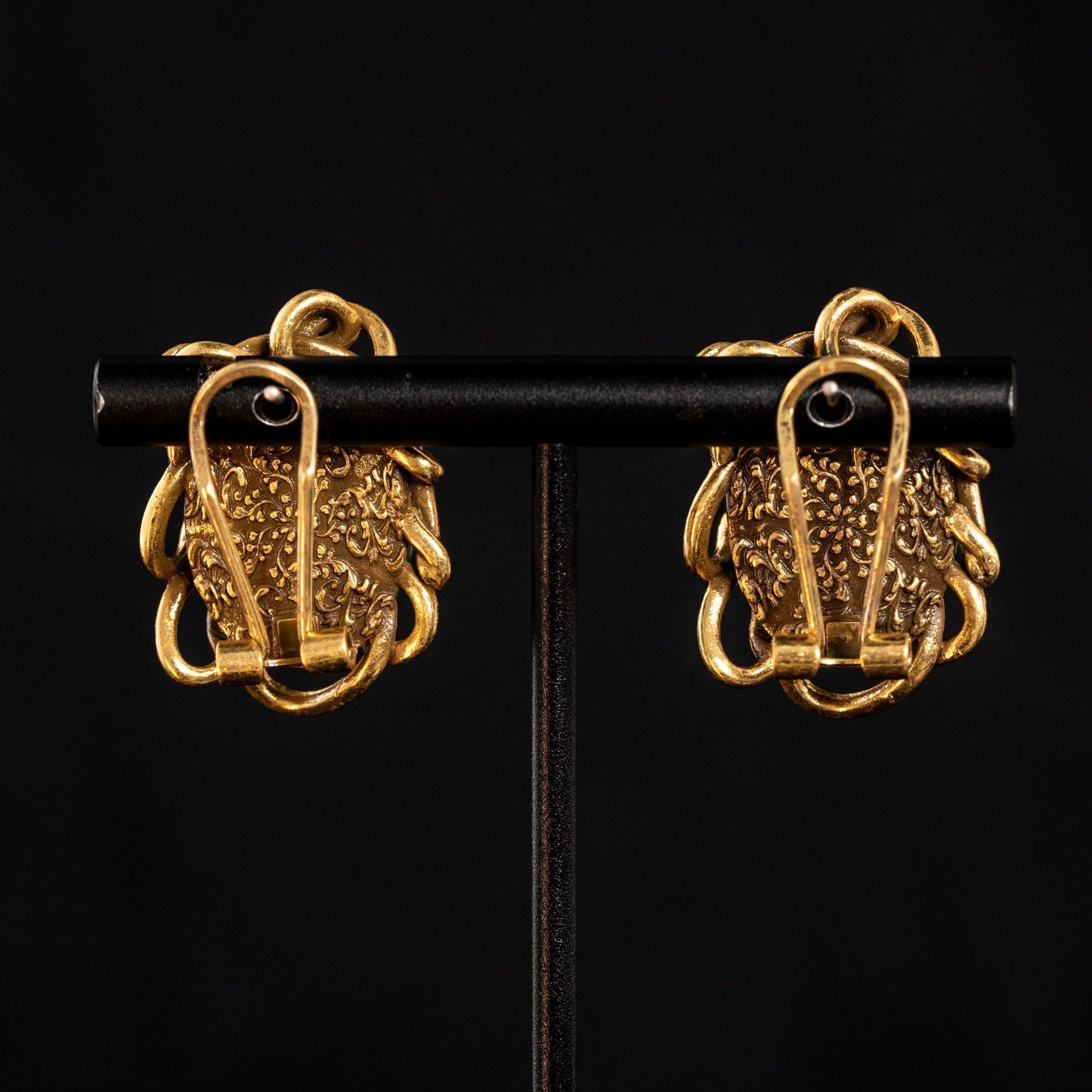 Vintage Artisan Polished Luxury Earrings Handcrafted Design