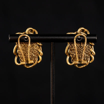 Vintage Artisan Polished Luxury Earrings Handcrafted Design