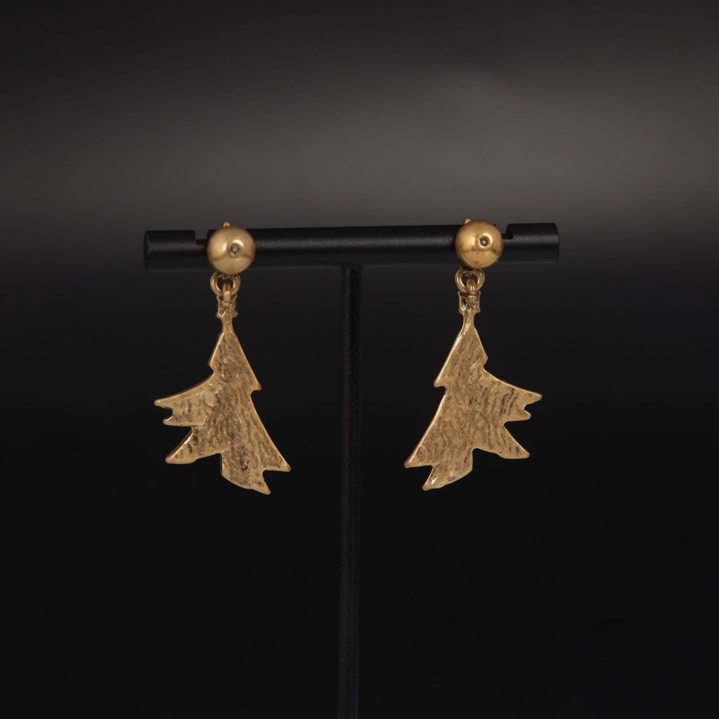 Vintage Enamel Leaf Refined Handcrafted Earrings Timeless Style