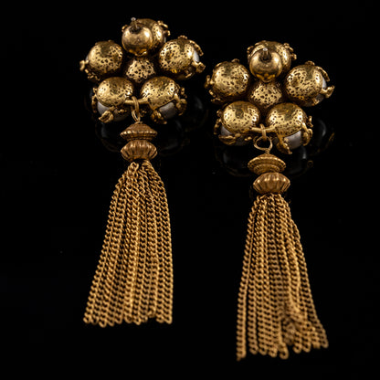 Vintage Pearl Leaf Chic Earrings Gift Jewelry