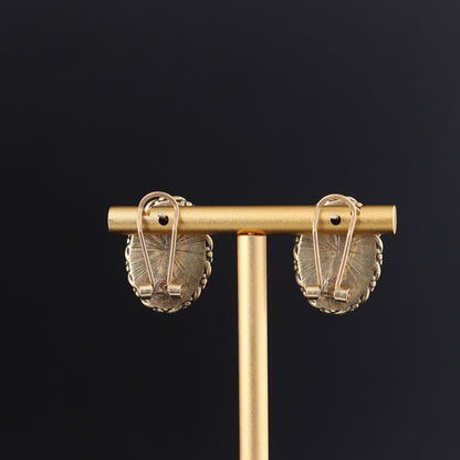Vintage Natural Stone Geometric Classic Handcrafted Earrings Handcrafted Design
