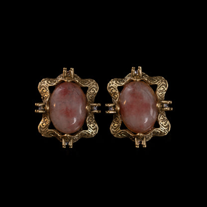 Vintage Natural Stone Timeless Handcrafted Earrings Handcrafted Design