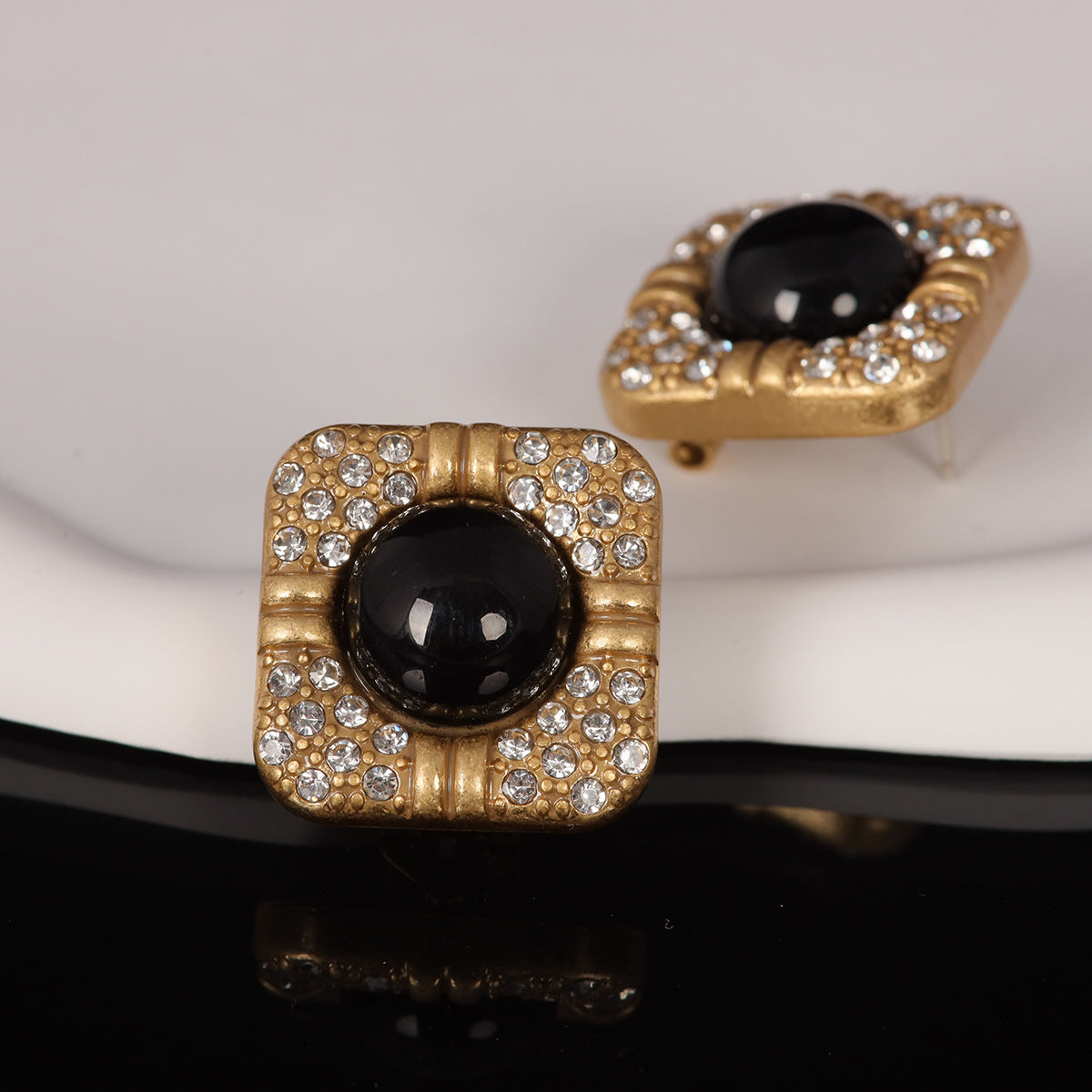 Vintage Agate Geometric Timeless Earrings Gift Jewelry