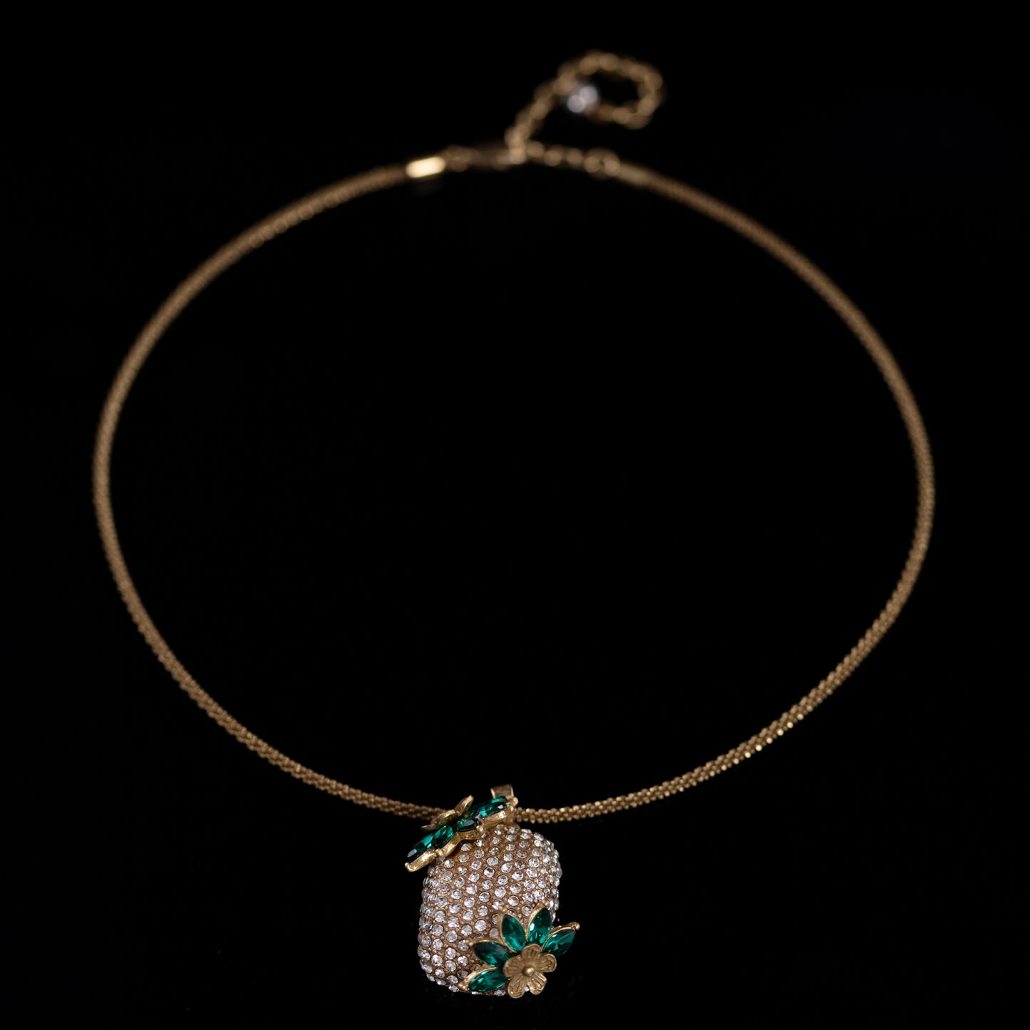 Vintage Crystal Floral Timeless Handcrafted Necklace Handcrafted Design