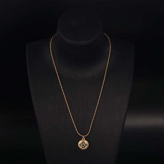 Vintage Agate Geometric Luxury Handcrafted Necklace for Women