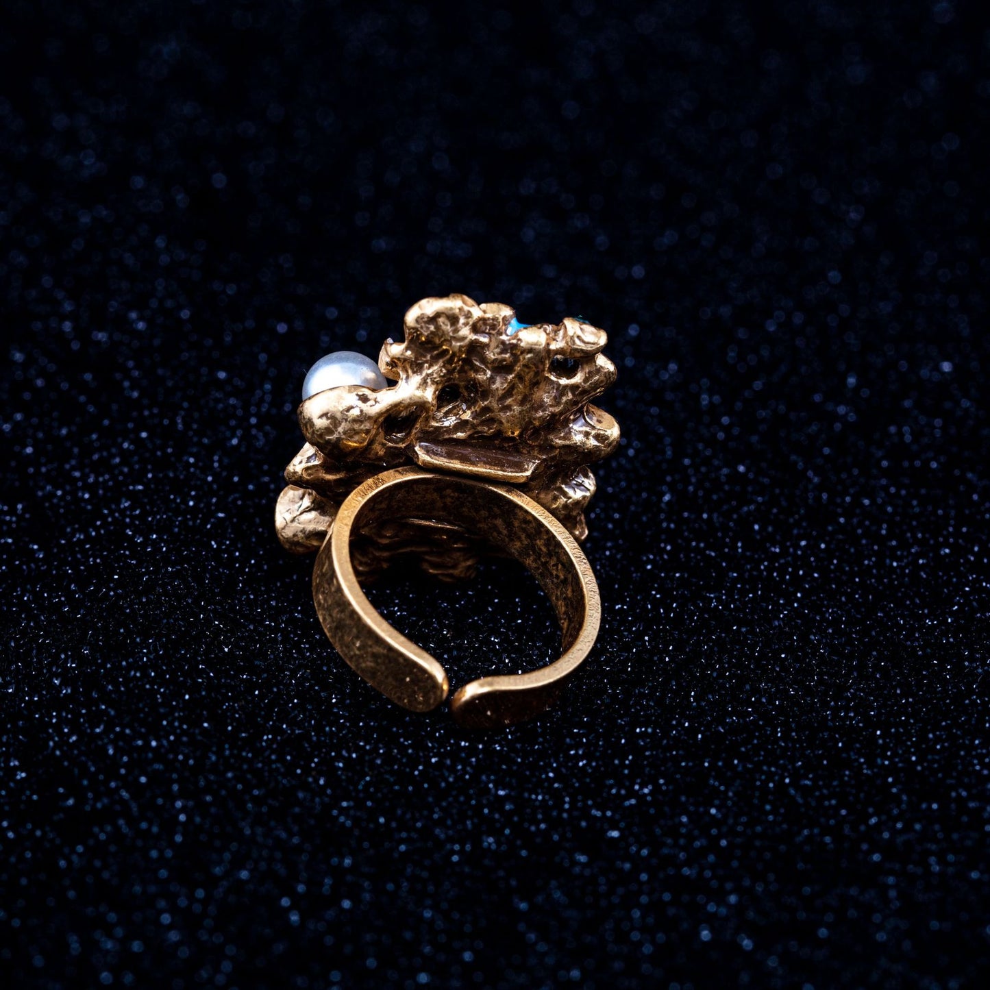 Vintage Pearl Geometric Luxury Open Ring Gift Jewelry
