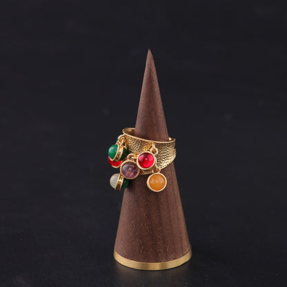 Vintage Geometric Chic Handcrafted Open Ring Handcrafted Design