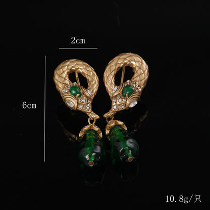 Vintage Glass Luxury Handcrafted Earrings Gift Jewelry