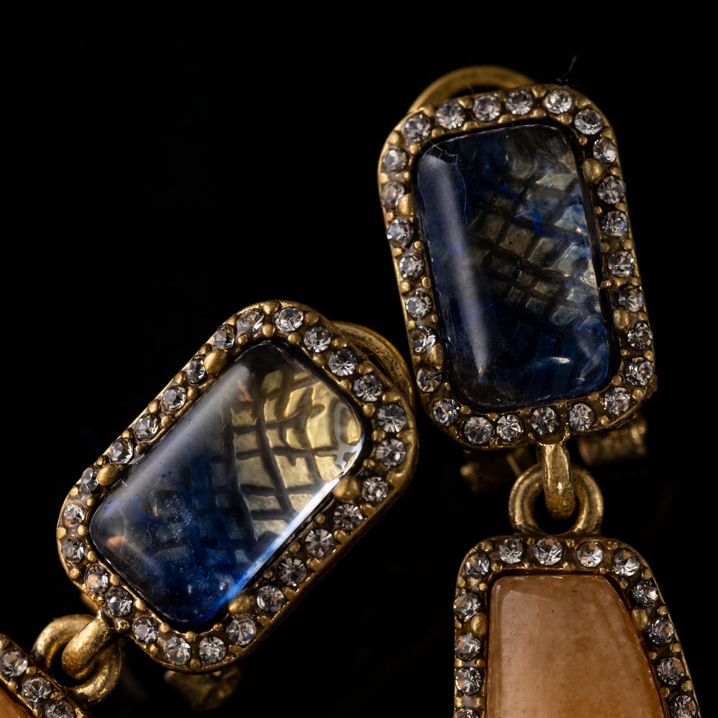 Vintage Natural Stone Geometric Luxury Earrings Gift Jewelry