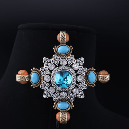 Vintage Natural Stone Geometric Elegant Brooches Timeless Style
