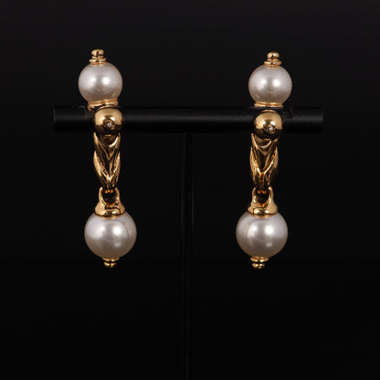 Vintage Pearl Refined Refined Earrings for Ladies