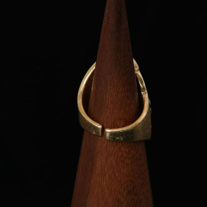 Vintage Enamel Timeless Elegant Open Ring
