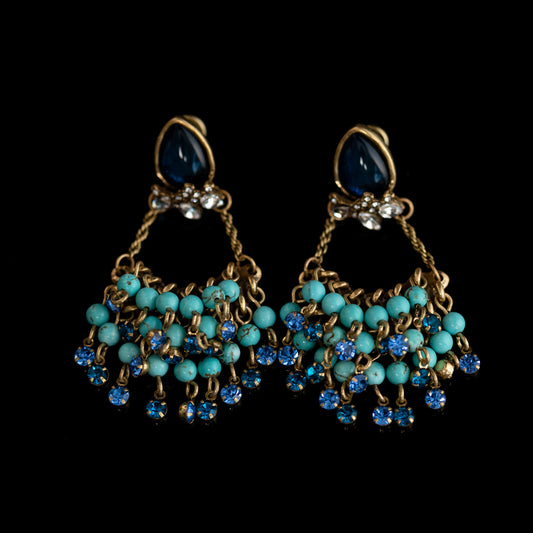 Vintage Natural Stone Geometric Refined Handcrafted Earrings Timeless Style