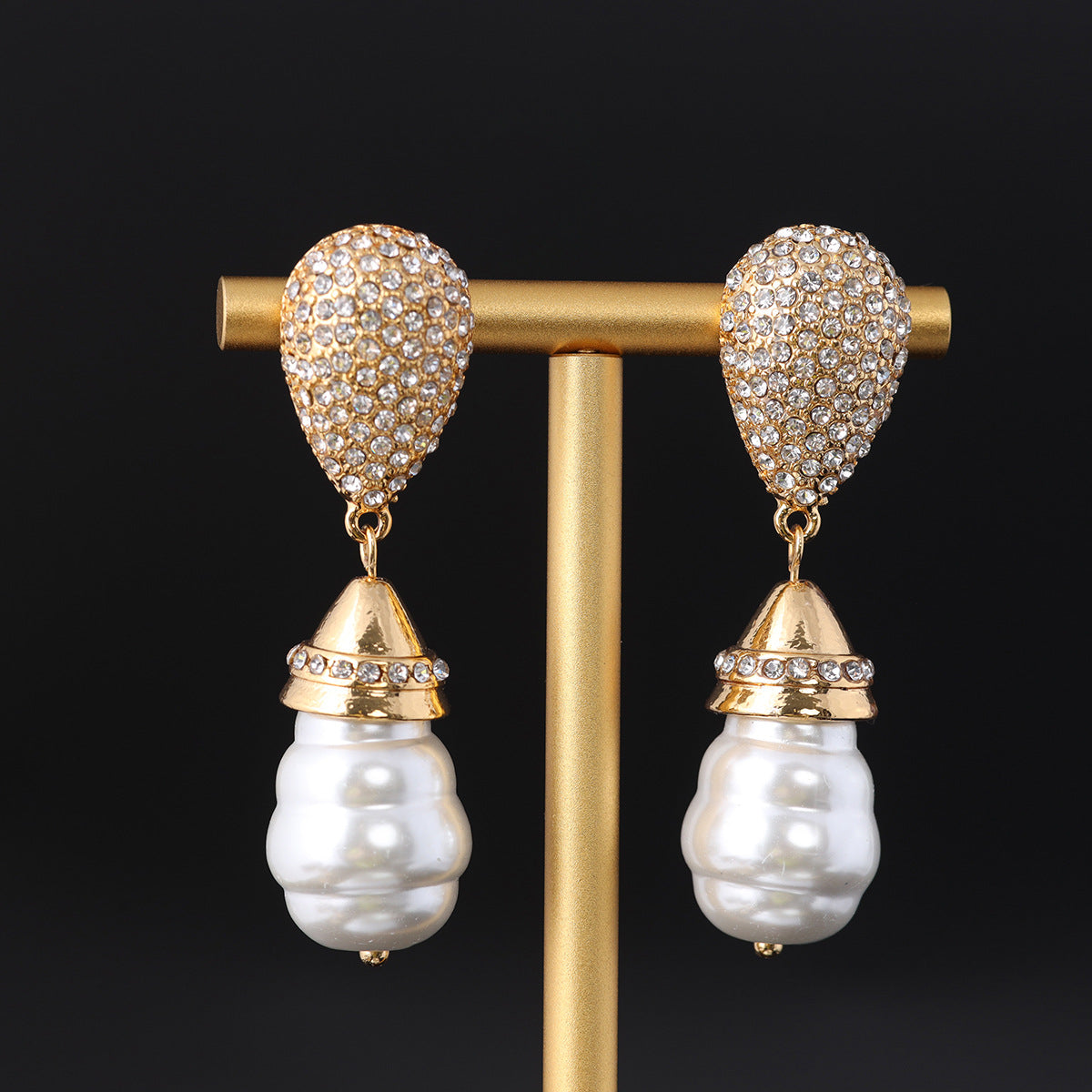 Vintage Cubic Zirconia Artisan Handcrafted Earrings Gift Jewelry