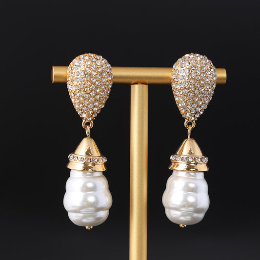 Vintage Cubic Zirconia Artisan Handcrafted Earrings Gift Jewelry