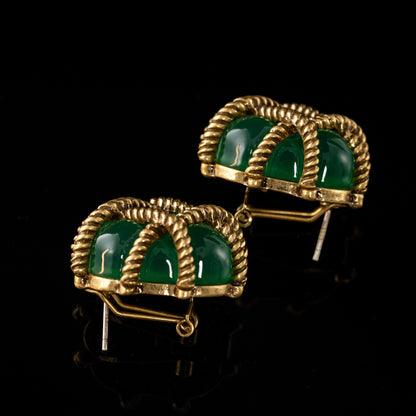 Vintage Heart Chic Elegant Earrings Handcrafted Design