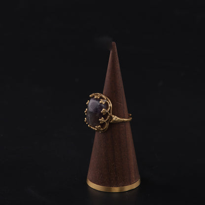 Vintage Geometric Refined Handcrafted Open Ring Handcrafted Design