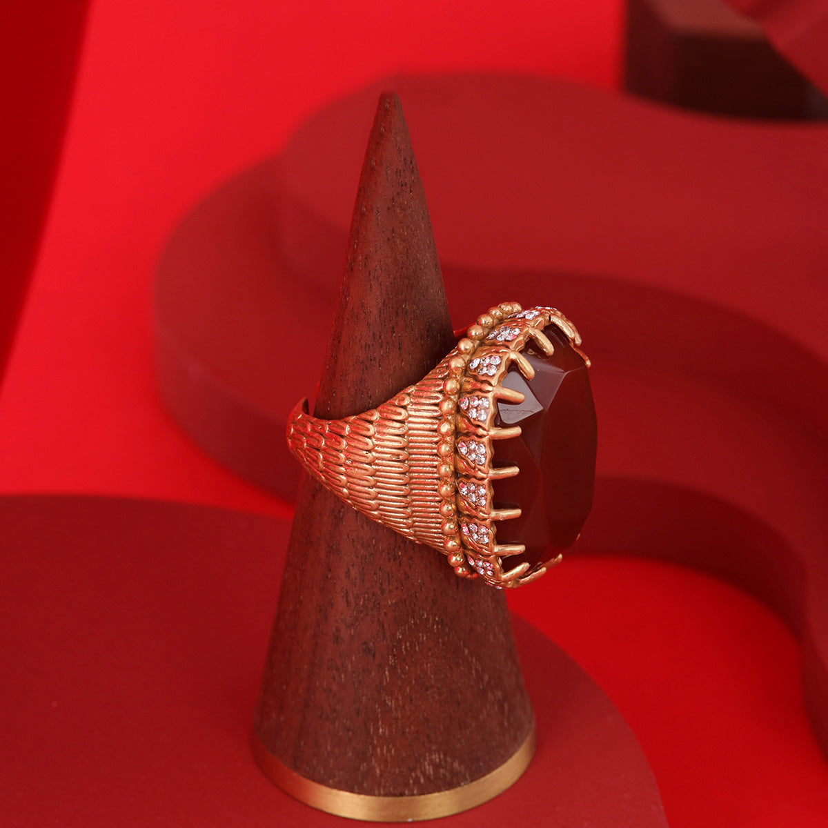 Vintage Geometric Statement Retro Open Ring Gift Jewelry
