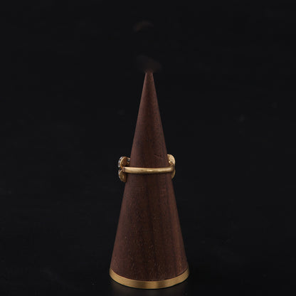 Vintage Geometric Luxury Retro Open Ring Handcrafted Design