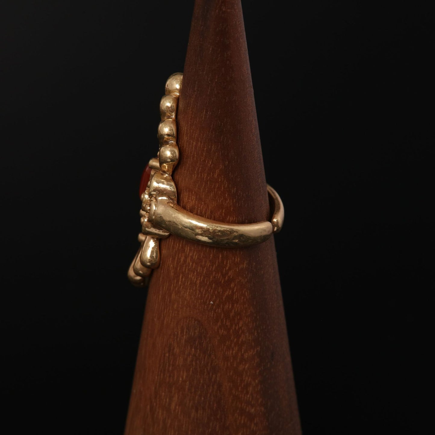 Vintage Agate Geometric Classic Open Ring