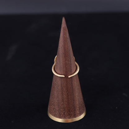 Vintage Enamel Geometric Luxury Open Ring