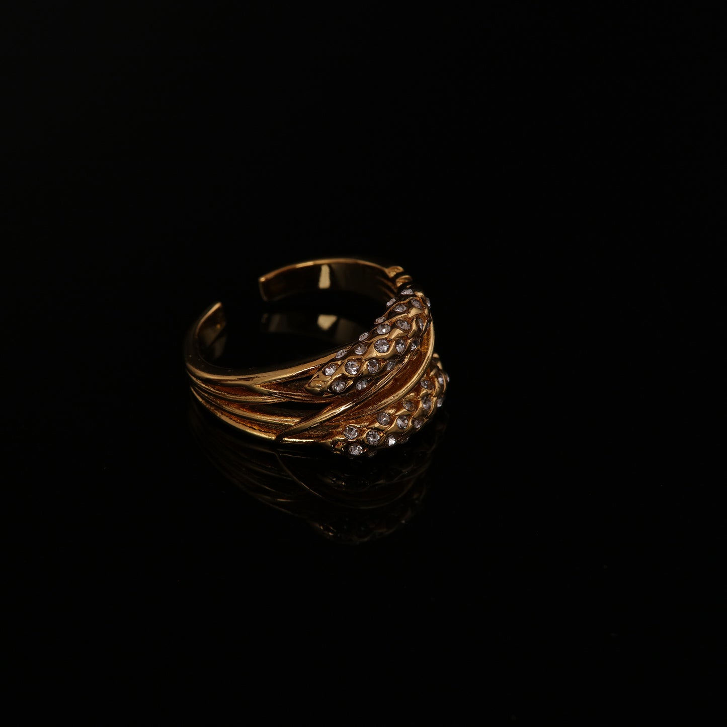 Vintage Geometric Artisan Handcrafted Open Ring