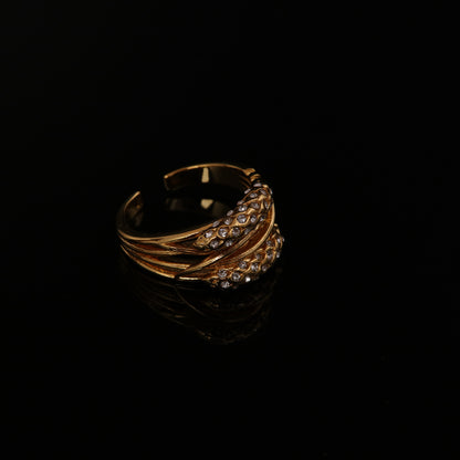 Vintage Geometric Artisan Handcrafted Open Ring