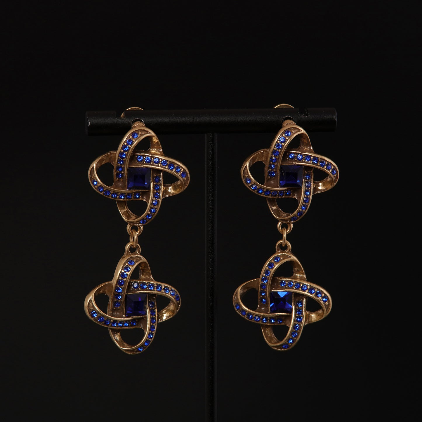 Vintage Classic Stone Inlay Earrings for Ladies