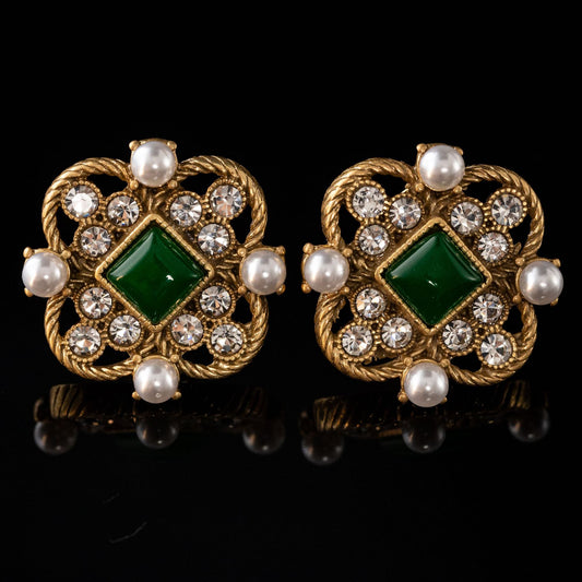 Vintage Natural Stone Star Luxury Handcrafted Earrings for Ladies