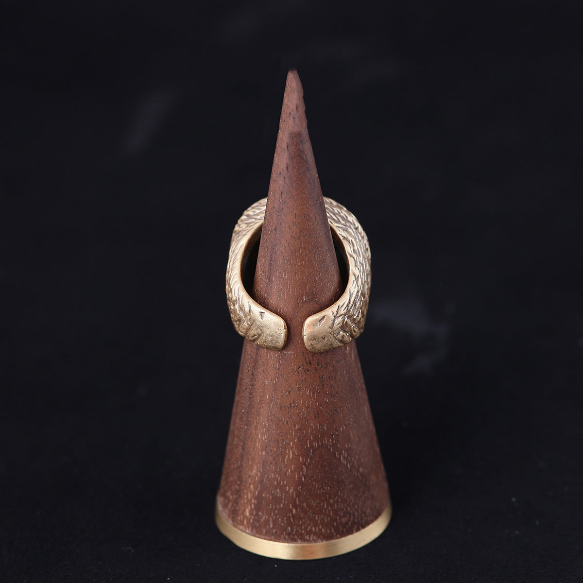 Vintage Geometric Refined Stone Inlay Open Ring Gift Jewelry
