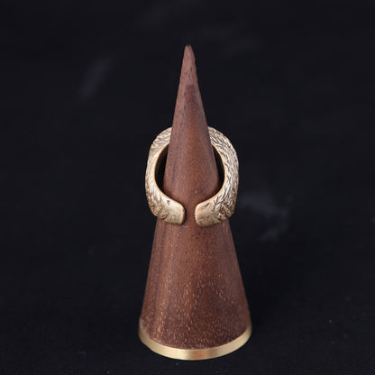 Vintage Geometric Refined Stone Inlay Open Ring Gift Jewelry