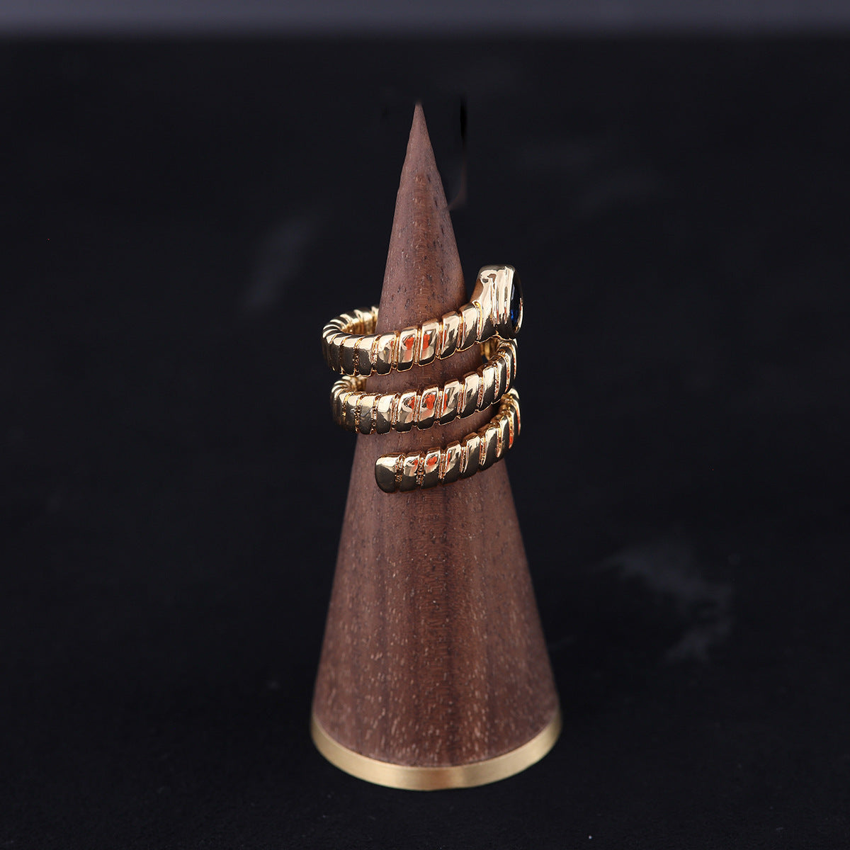 Vintage Cubic Zirconia Geometric Classic Open Ring