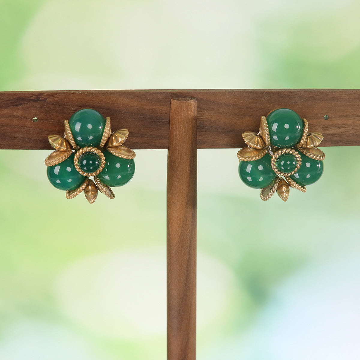 Vintage Agate Luxury Classic Earrings Timeless Style