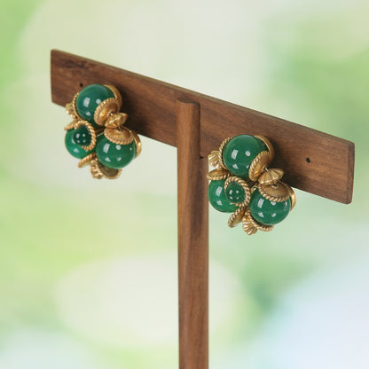 Vintage Agate Luxury Classic Earrings Timeless Style