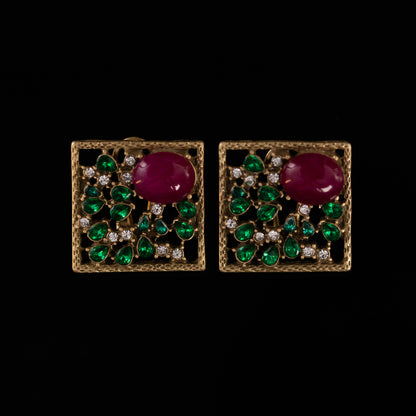 Vintage Crystal Classic Polished Earrings Timeless Style