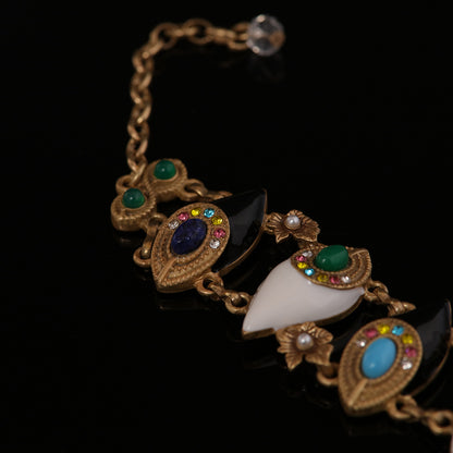 Vintage Enamel Refined Elegant Bracelet Gift Jewelry