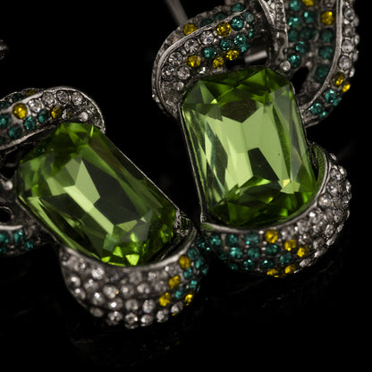 Vintage Crystal Star Elegant Handcrafted Earrings Handcrafted Design