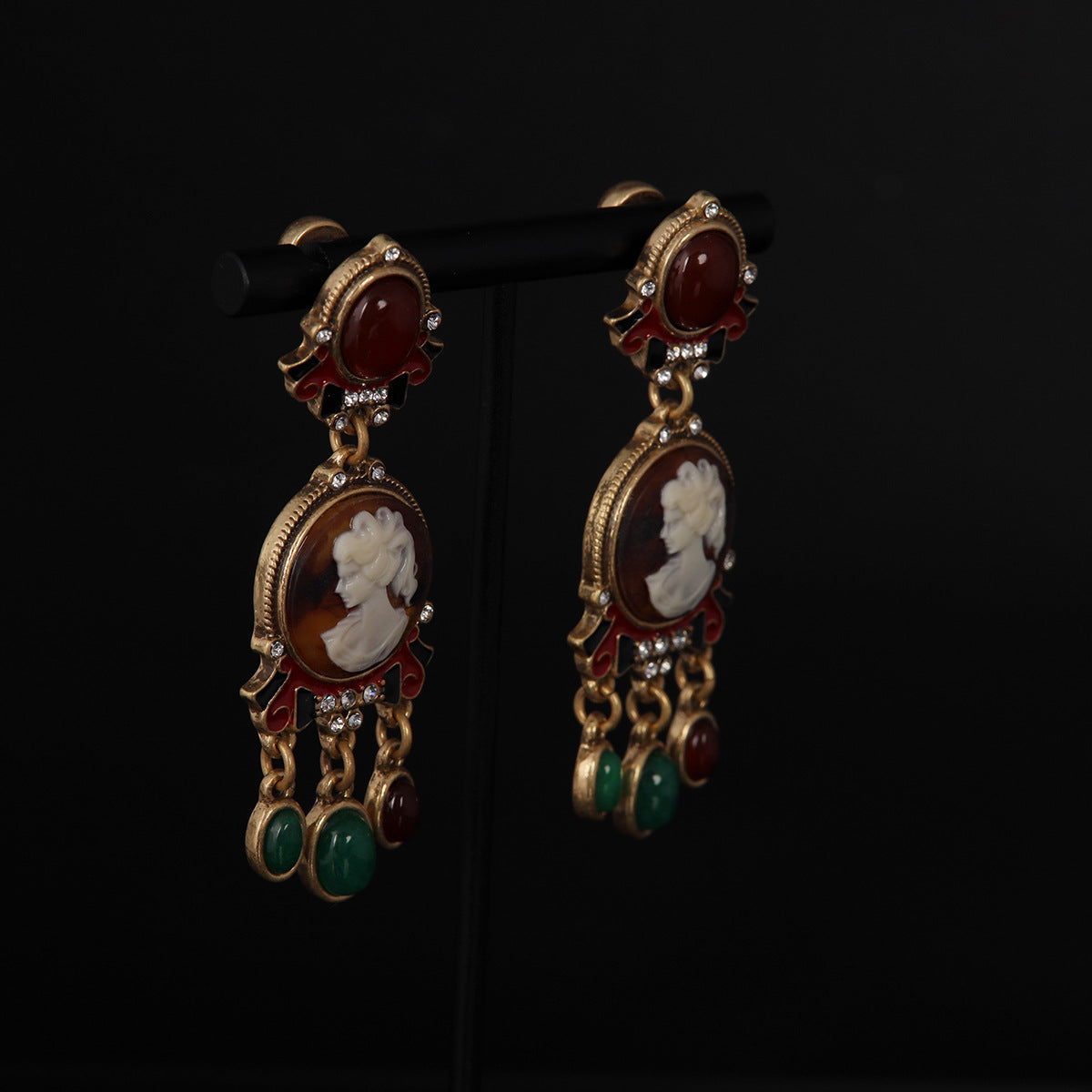 Vintage Agate Statement Chic Earrings for Women