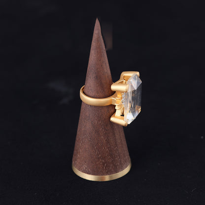Vintage Geometric Luxury Handcrafted Open Ring Handcrafted Design