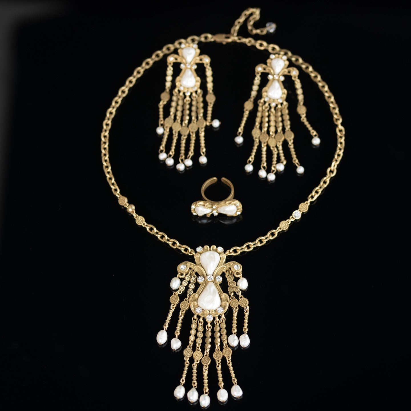 Vintage Timeless Geometric Jewelry Set Designer Heirloom
