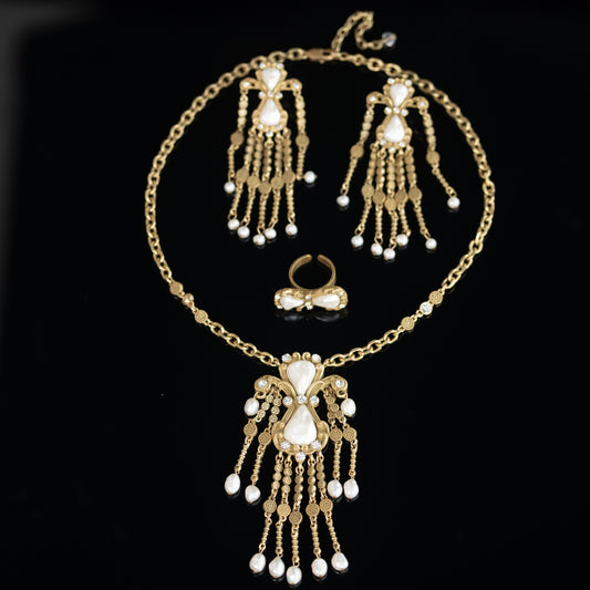 Vintage Timeless Geometric Jewelry Set Designer Heirloom