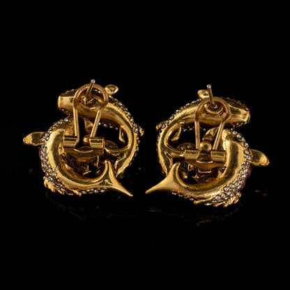 Vintage Enamel Timeless Handcrafted Earrings for Women